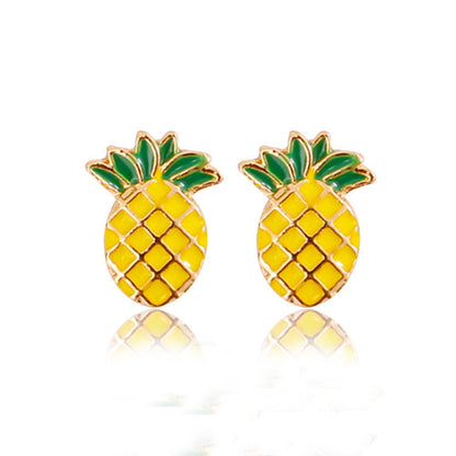 Aretes de plata en forma de piña