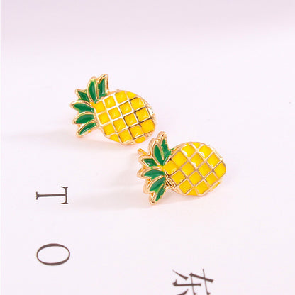 Aretes de plata en forma de piña