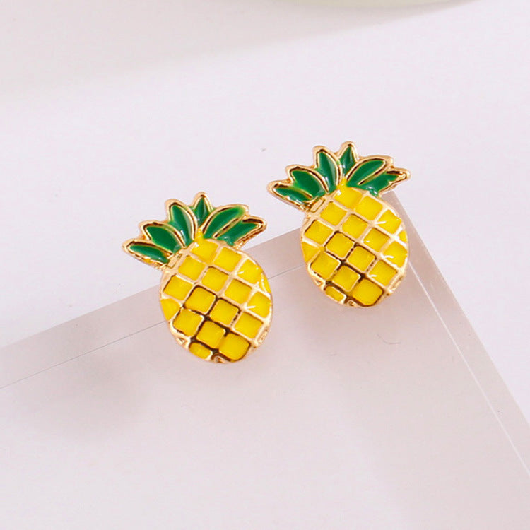 Aretes de plata en forma de piña